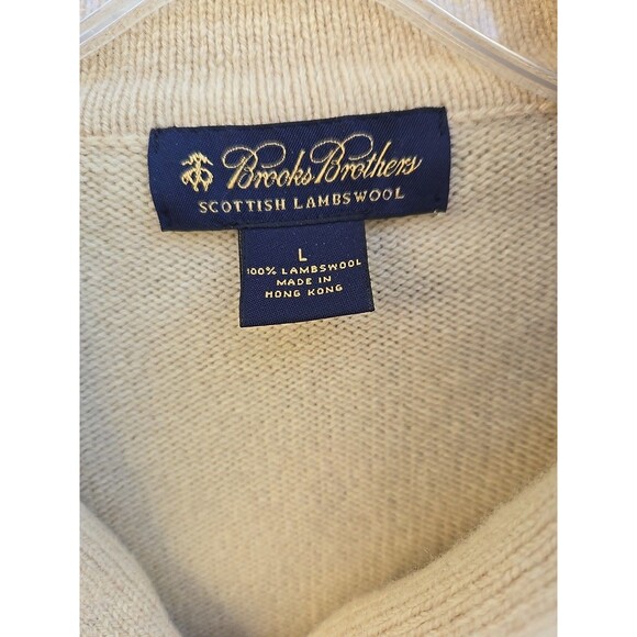 Brooks Brothers 100% Lambs Wool Cowl Neck Sweater Size L - Picture 3 of 7